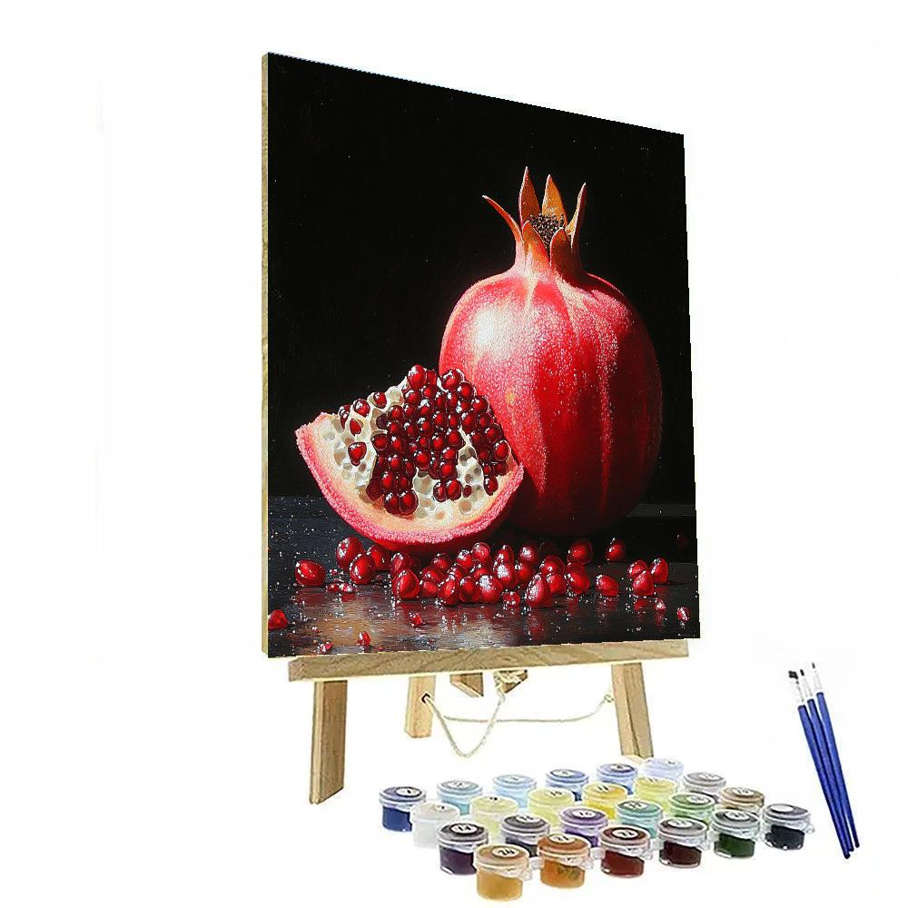 Caravaggio Inspired Eclipse Pomegranate Number painting