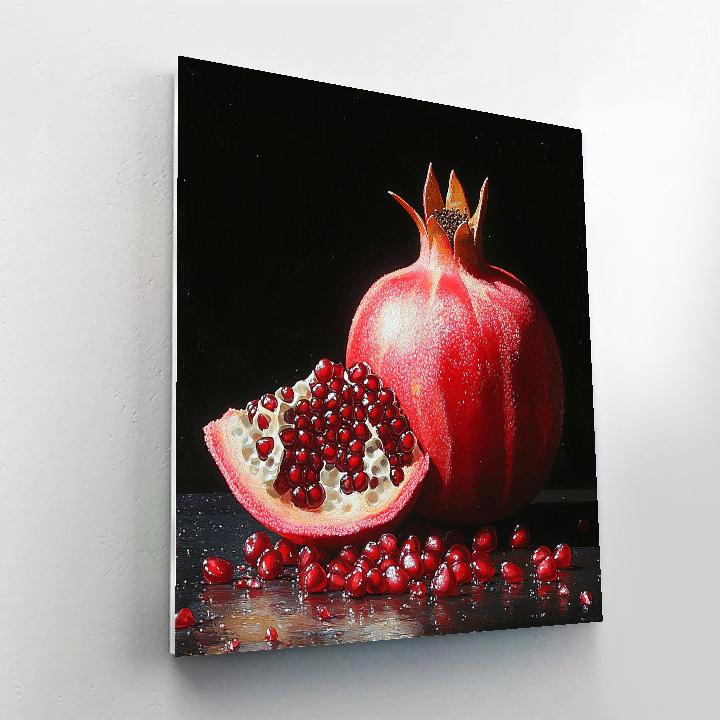 Caravaggio Inspired Eclipse Pomegranate Number painting