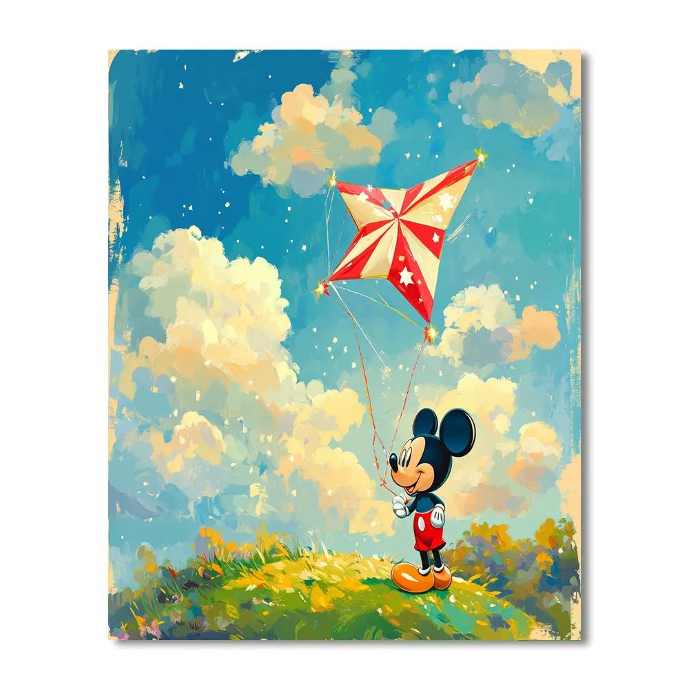 Mickey Mouse Galaxy Kite Parade paint by number
