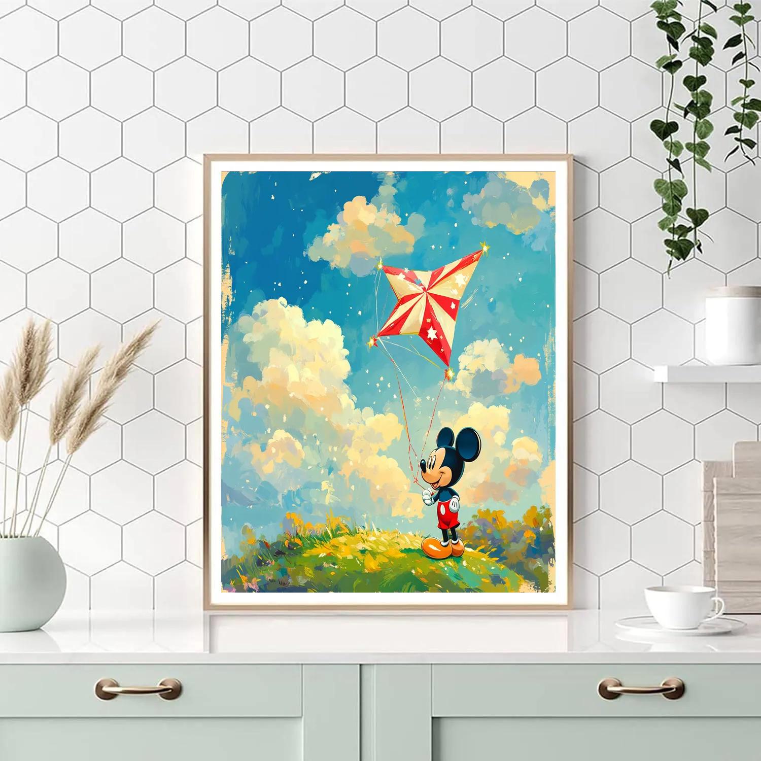 Mickey Mouse Galaxy Kite Parade paint by number