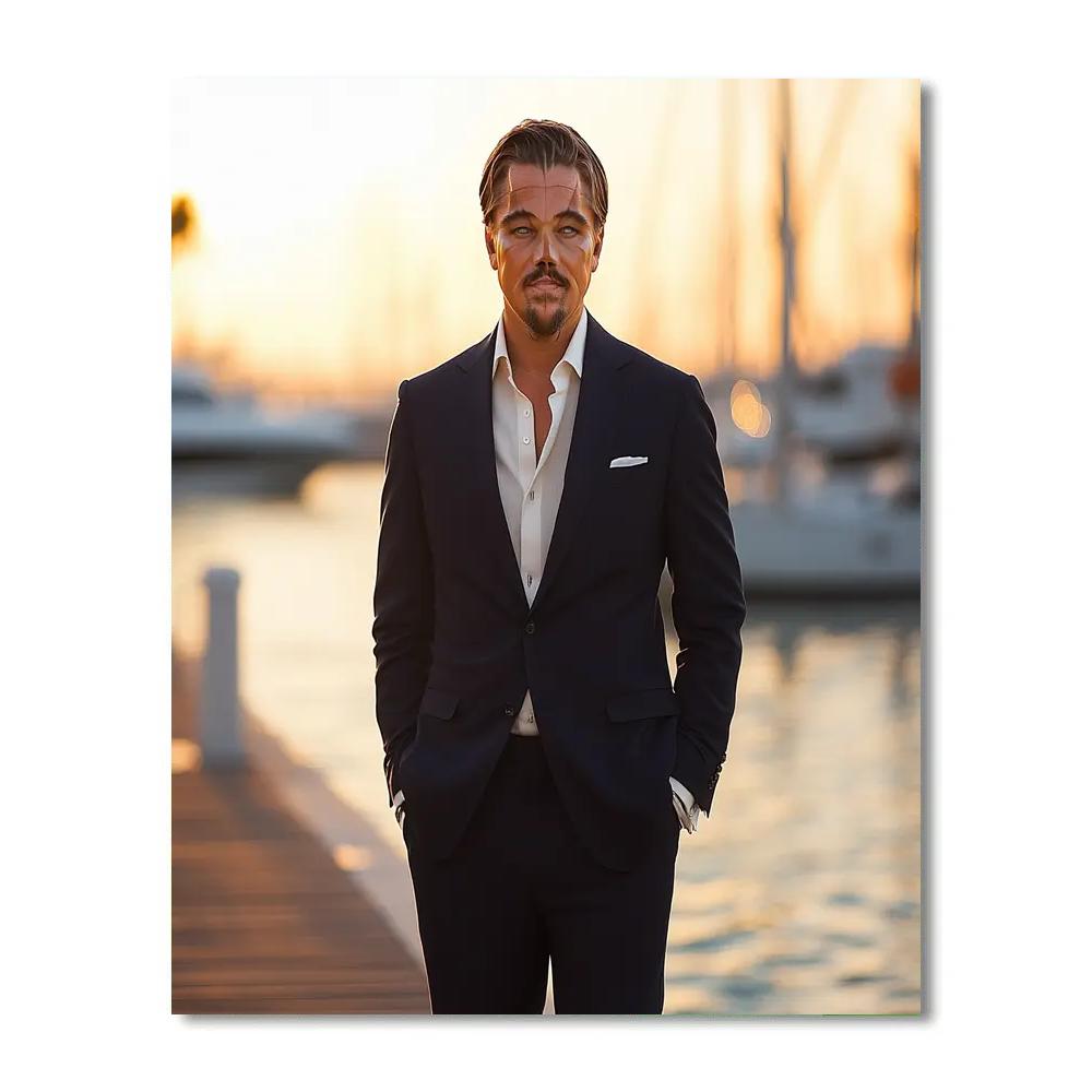 Leonardo DiCaprio Gilded Gravity Of A Modern Icon paint by number