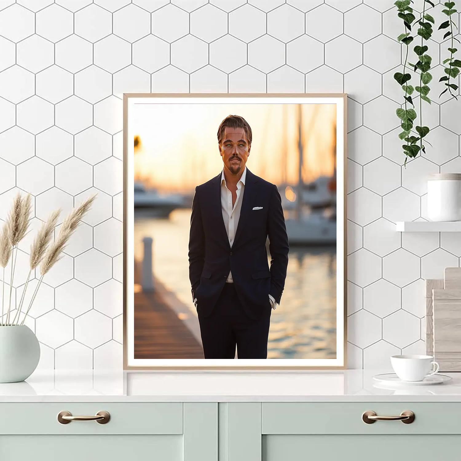Leonardo DiCaprio Gilded Gravity Of A Modern Icon paint by number