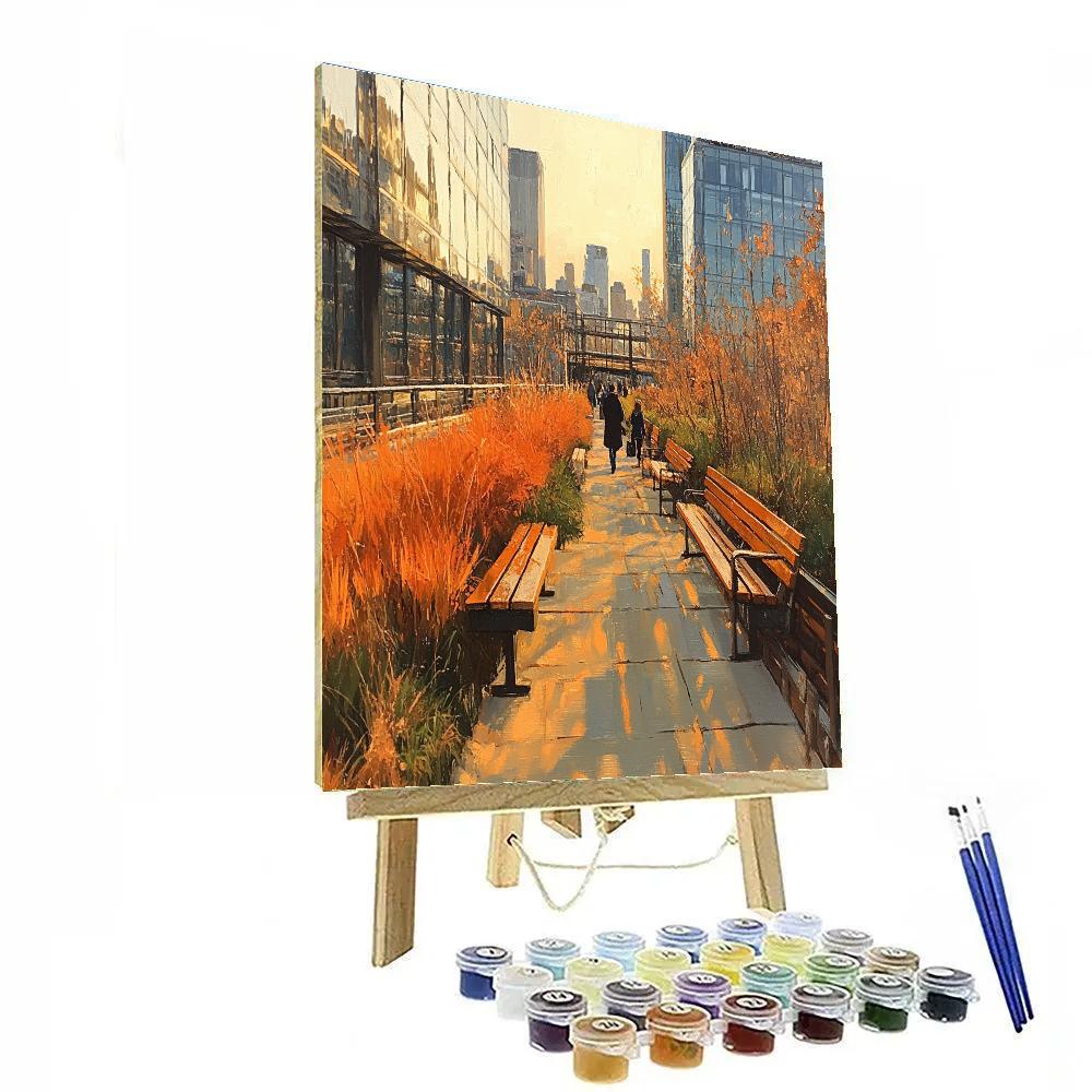 Geometry Of The High Line In Autumn New York City United States DIY paint by numbers