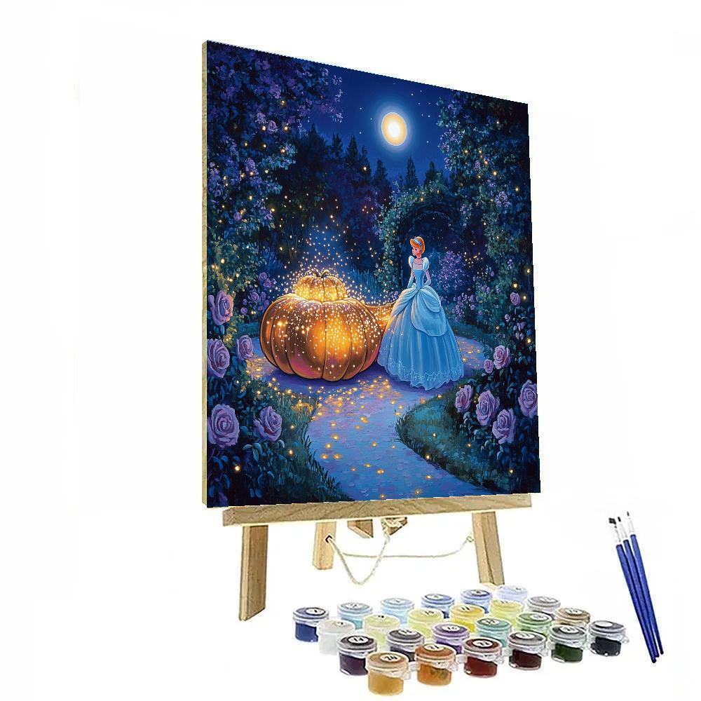Cinderella Moonlit Garden Carriage Glow Number painting