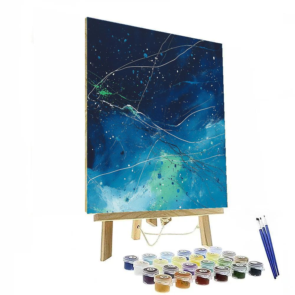 Jackson Pollock Inspired Auroral Shear Zone Painting by numbers kit