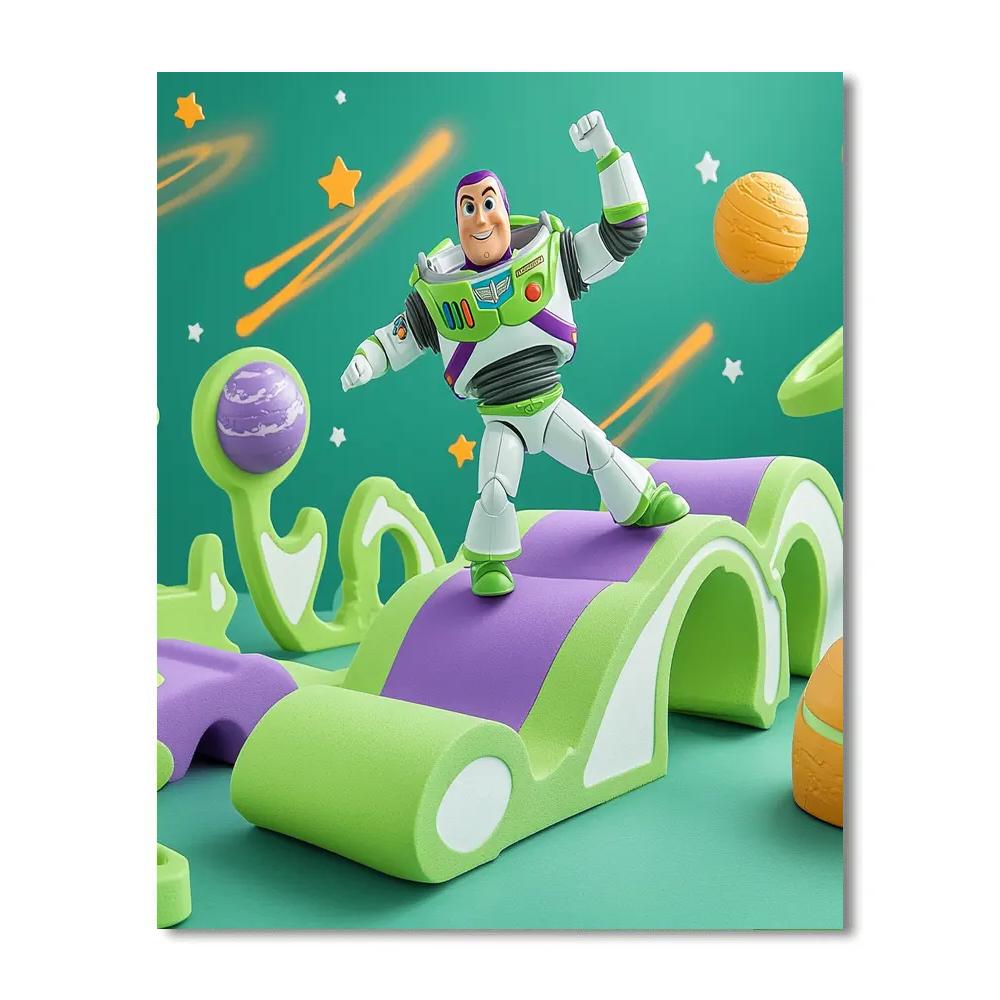 Buzz Lightyear Comet Training Course paint by numbers