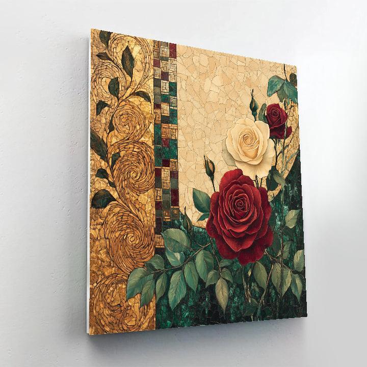 Gustav Klimt Inspired Golden Rose Garden Number painting