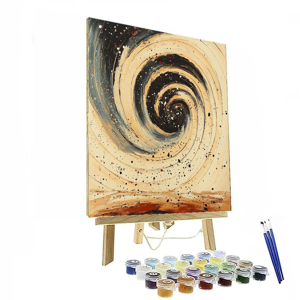 Jackson Pollock Inspired Monsoon Ocher Cyclogenesis DIY paint by numbers