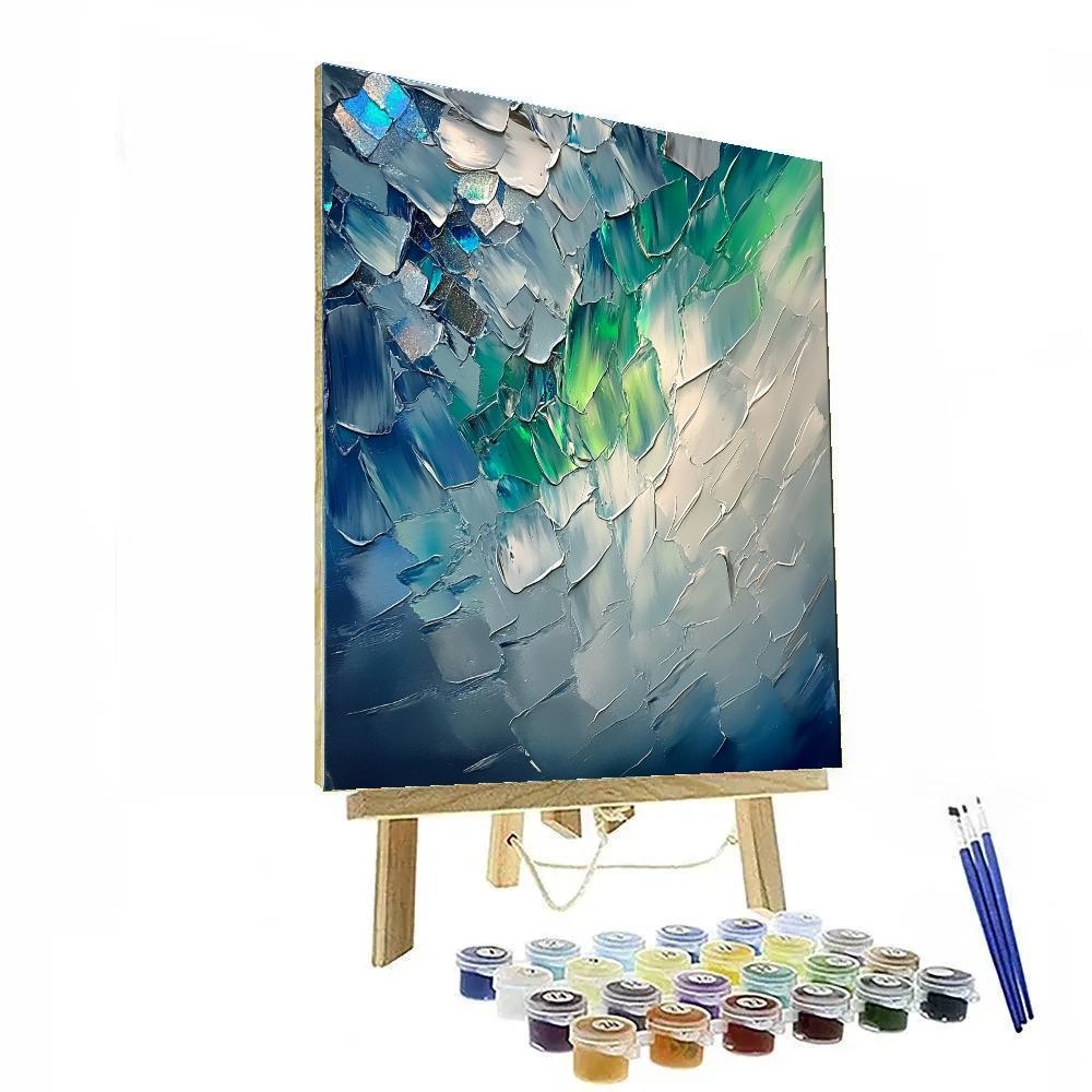 Jean-Paul Riopelle Inspired Boreal Aurora Shards paint by color