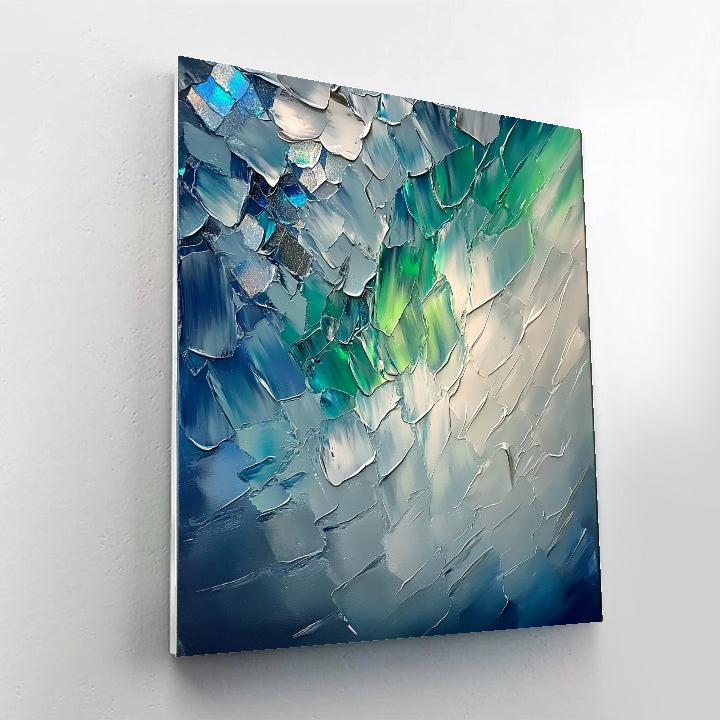 Jean-Paul Riopelle Inspired Boreal Aurora Shards paint by color