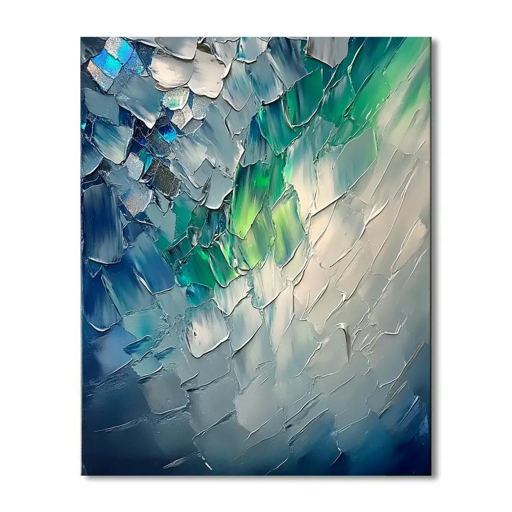 Jean-Paul Riopelle Inspired Boreal Aurora Shards paint by color