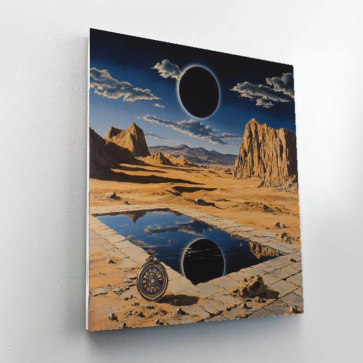 Salvador Dali Inspired Desert Eclipse Painting by numbers kit