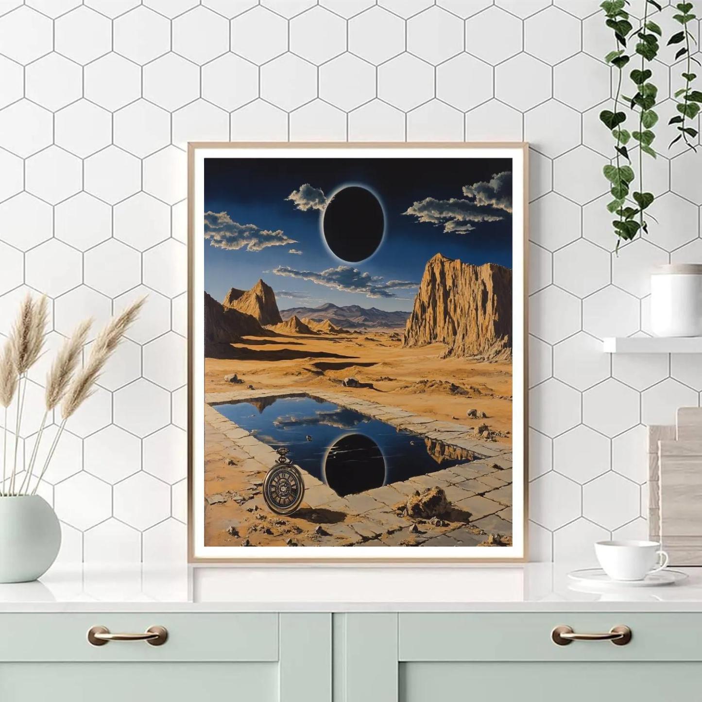 Salvador Dali Inspired Desert Eclipse Painting by numbers kit