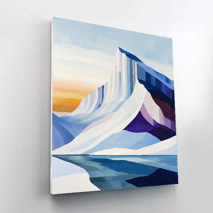 Lawren Harris Inspired Cathedral Ridge Above Silent Fjord Number painting