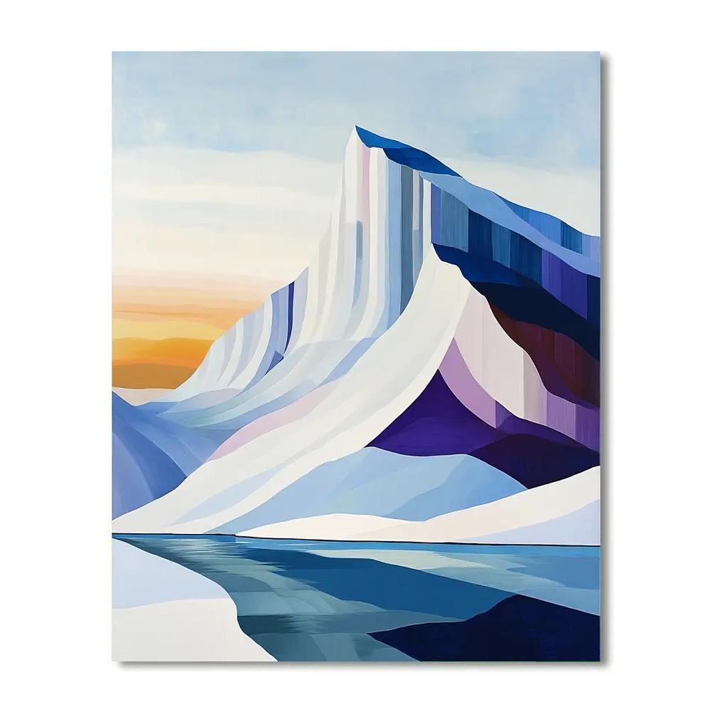 Lawren Harris Inspired Cathedral Ridge Above Silent Fjord Number painting