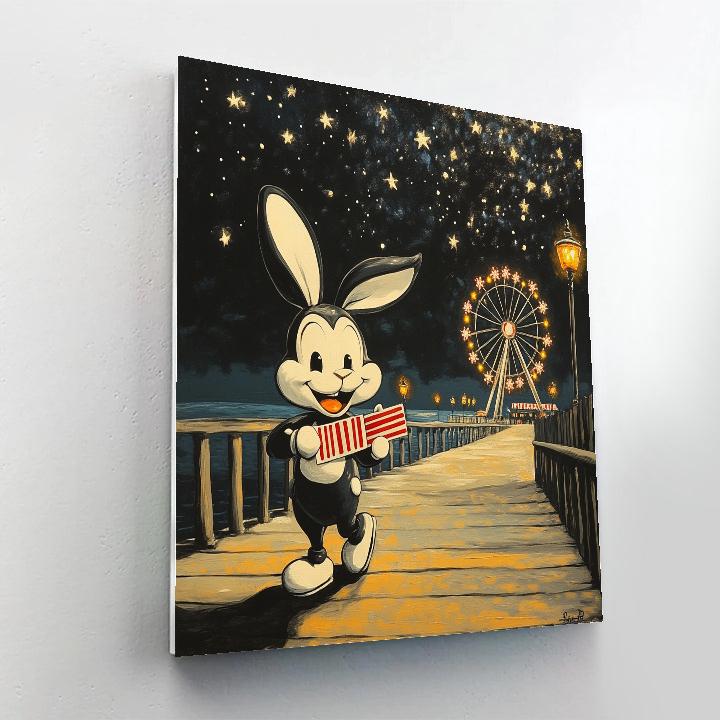 Oswald The Lucky Rabbit Starry Boardwalk Ride Numbered painting kits
