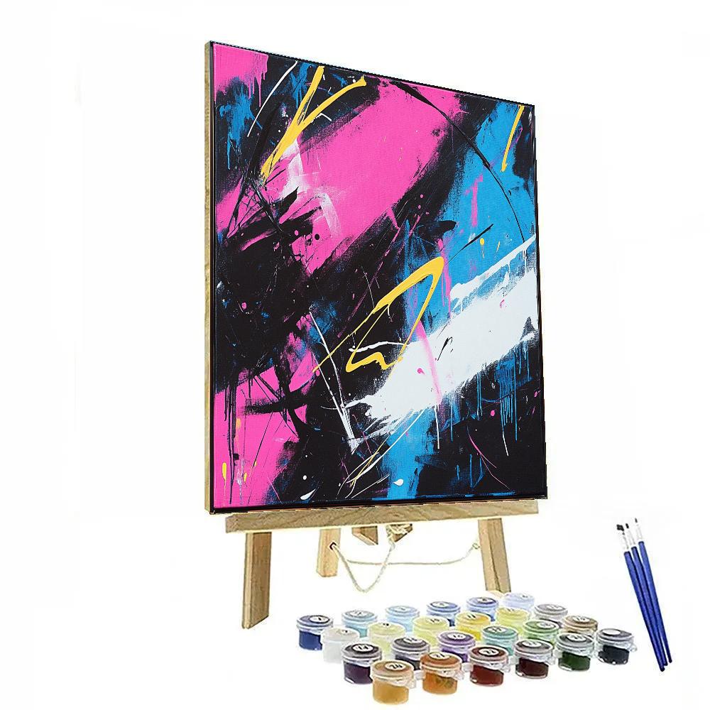 Jackson Pollock Inspired Citylights Rhythm Paint by numbers kits