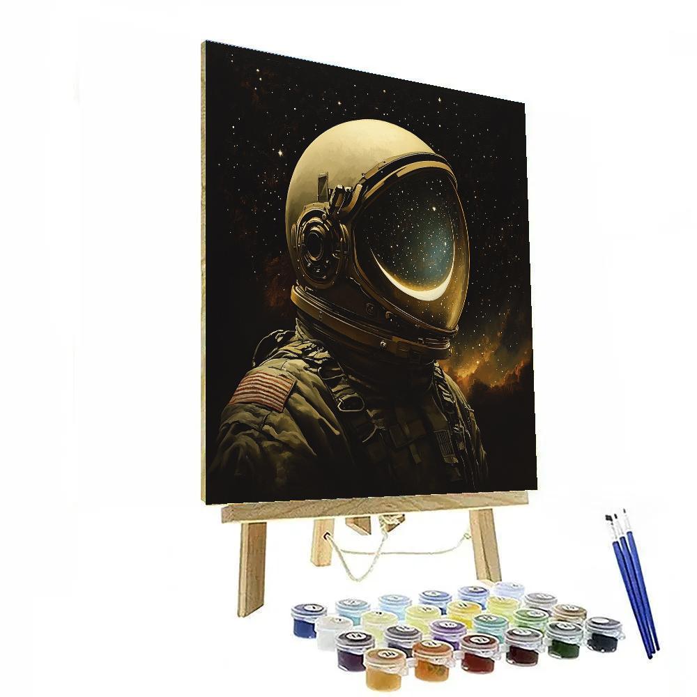 Leonardo Da Vinci Inspired Astronaut Portrait Study paint by number