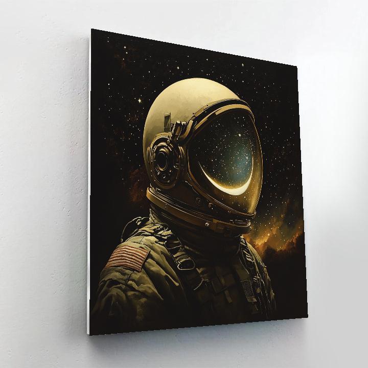 Leonardo Da Vinci Inspired Astronaut Portrait Study paint by number