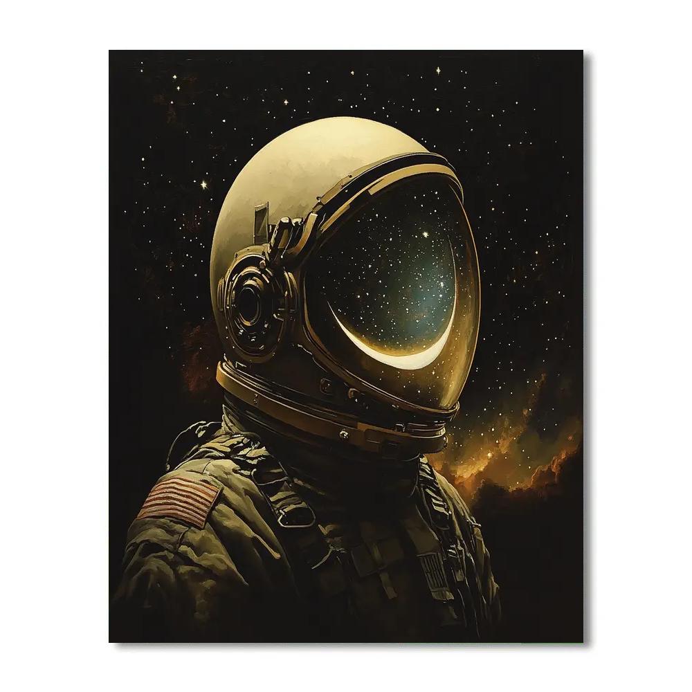 Leonardo Da Vinci Inspired Astronaut Portrait Study paint by number