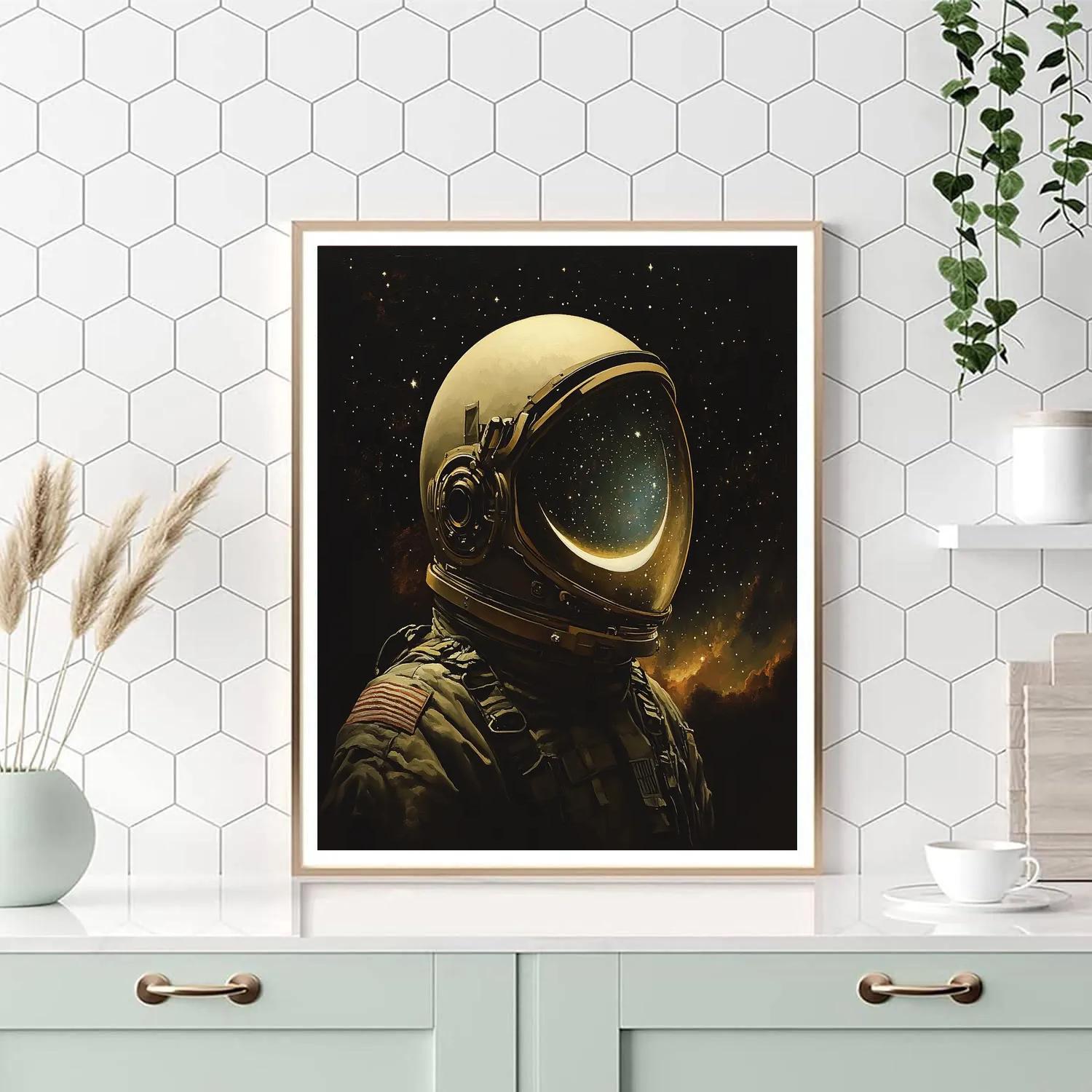 Leonardo Da Vinci Inspired Astronaut Portrait Study paint by number