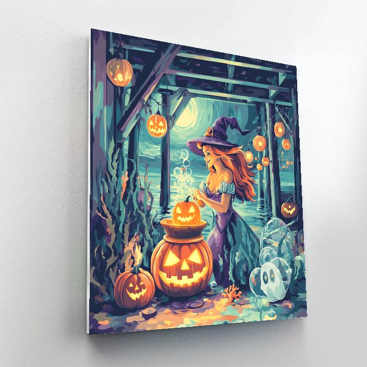 Ariel Potion Pumpkin Lab Under The Pier paint by number