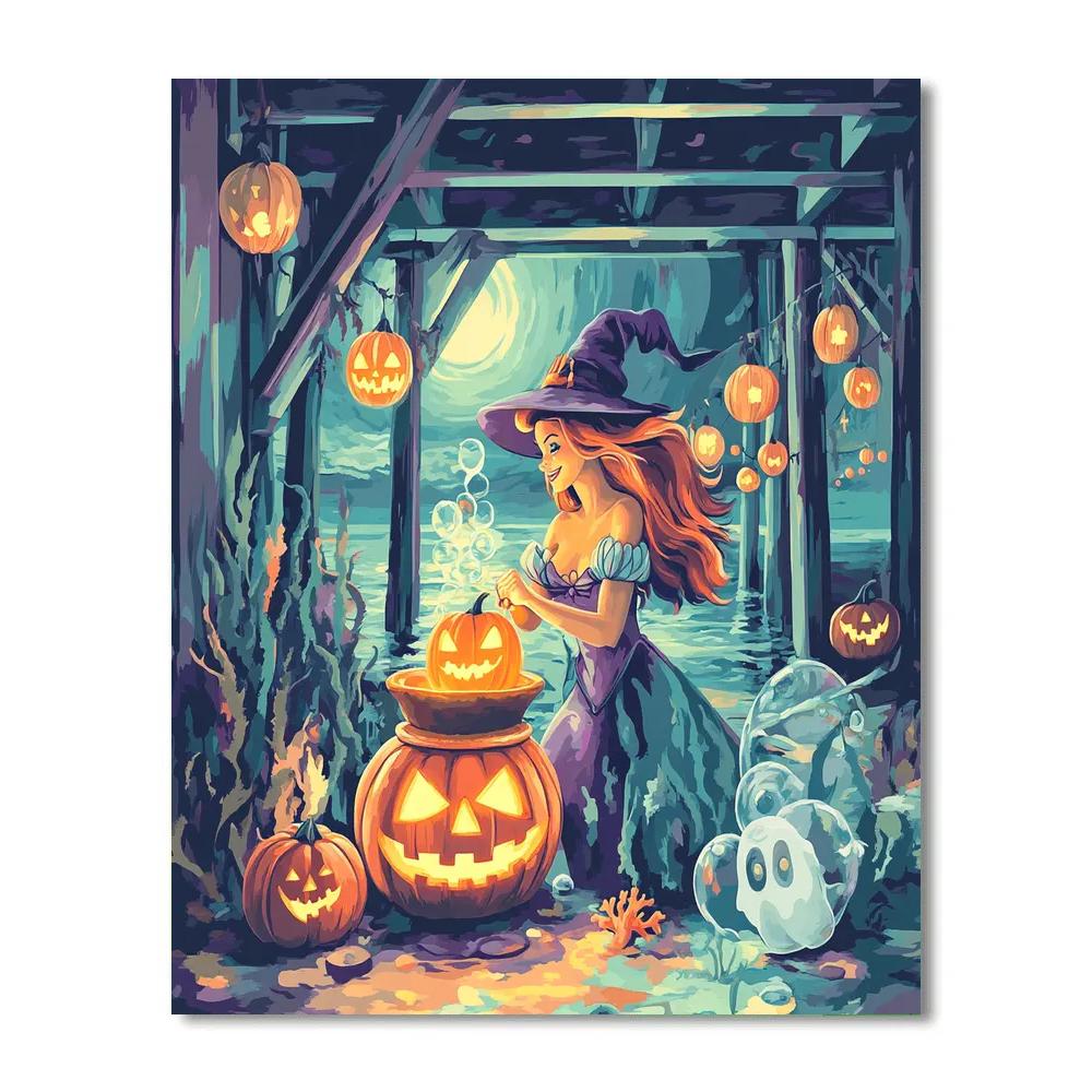 Ariel Potion Pumpkin Lab Under The Pier paint by number