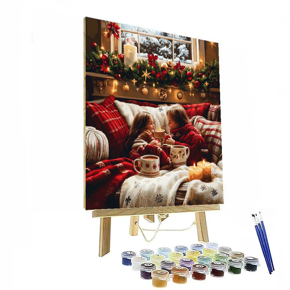 Midnight Cocoa Under The Garland paint by number