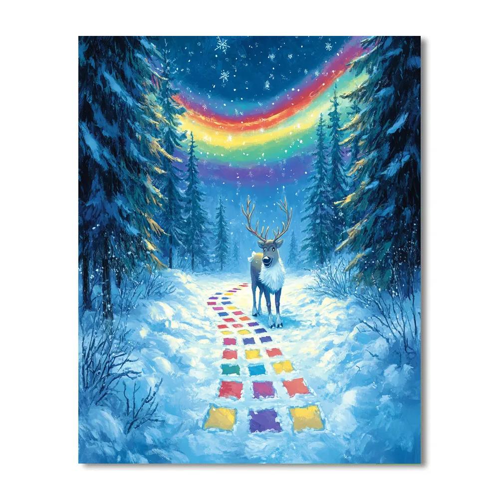 Sven Snowy Aurora Hopscotch Paint by numbers kits