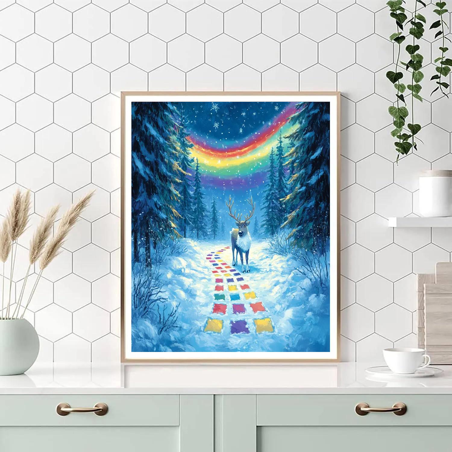 Sven Snowy Aurora Hopscotch Paint by numbers kits