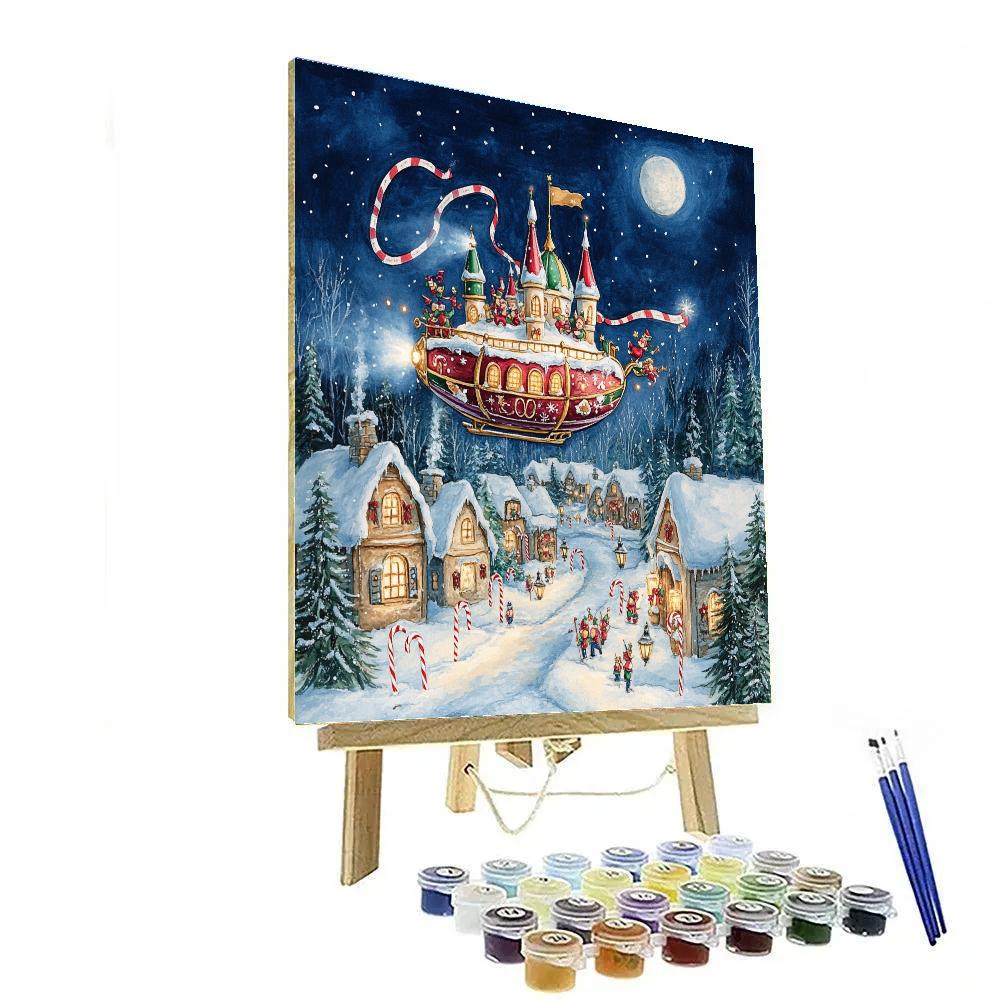 Starry Castle Caroling Airship Paint by numbers kits