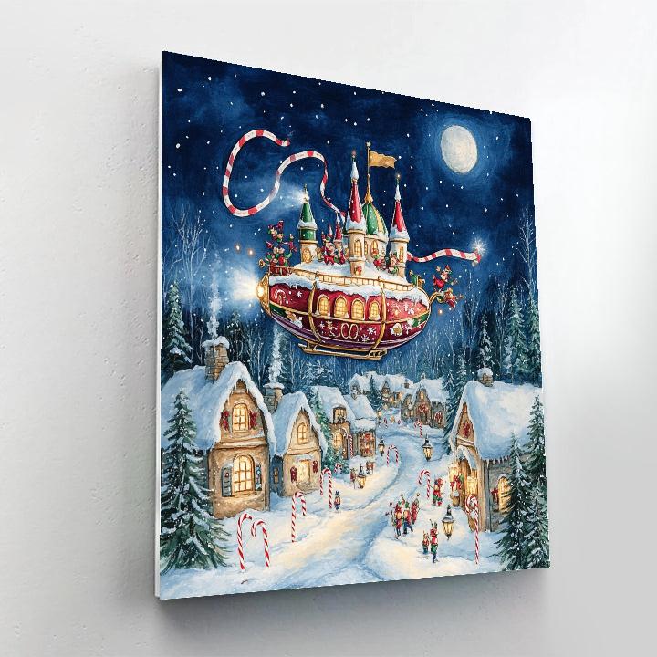 Starry Castle Caroling Airship Paint by numbers kits