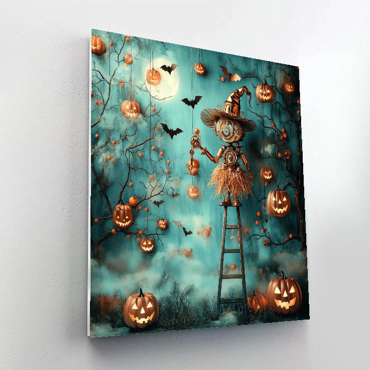 Clockwork Orchard With Haunted Lanterns paint by number
