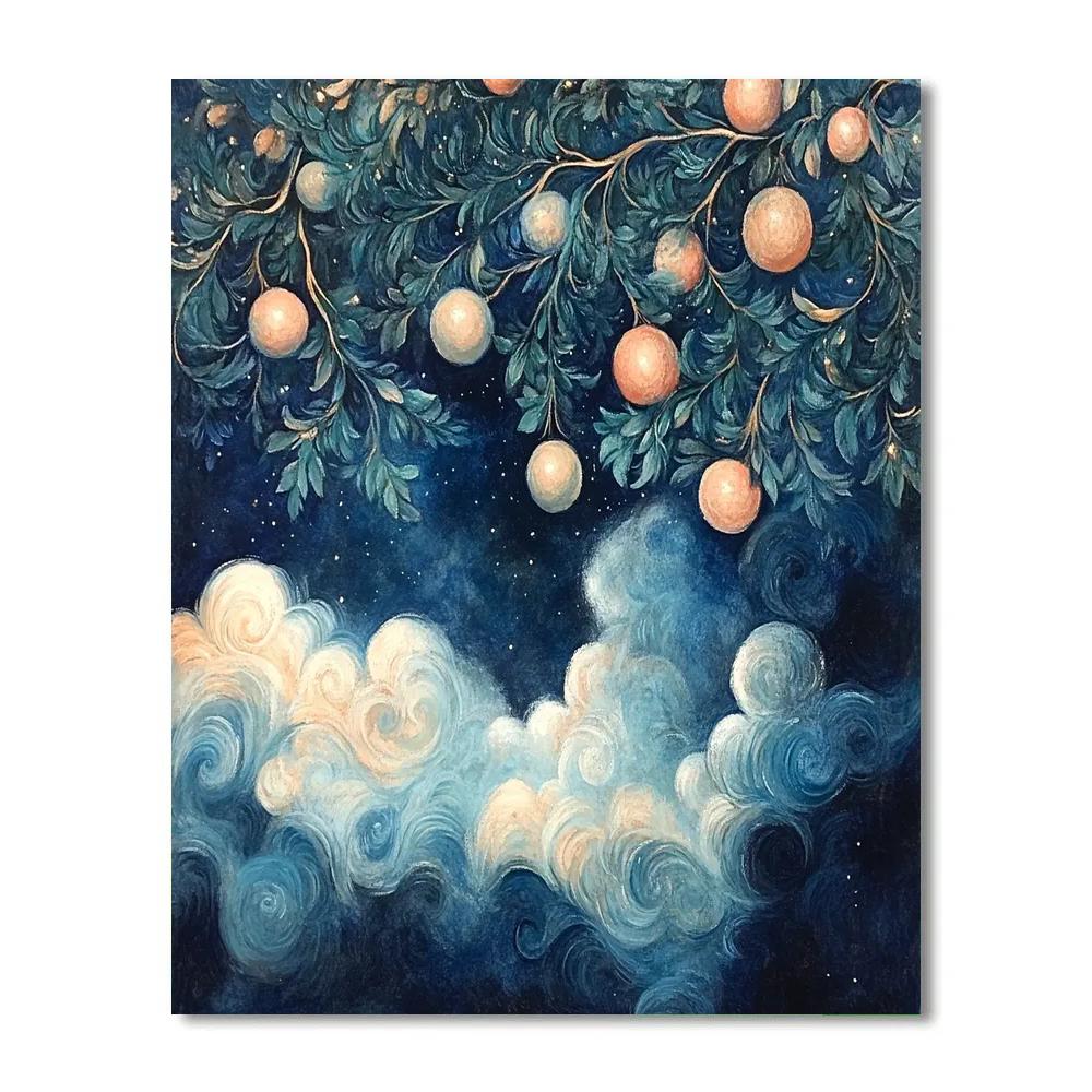 Edgar Degas Inspired Nebula Orchard paint by numbers