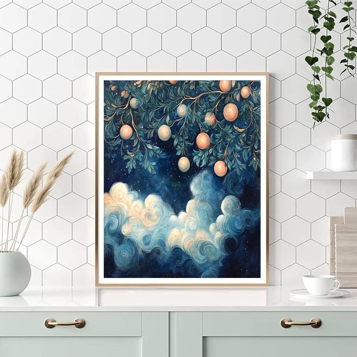 Edgar Degas Inspired Nebula Orchard paint by numbers