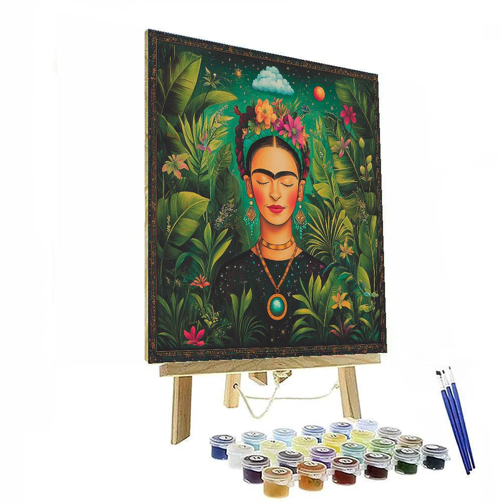 Frida Kahlo Inspired Mythic Garden Self Reflection painting number kit