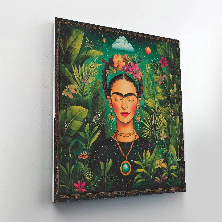 Frida Kahlo Inspired Mythic Garden Self Reflection painting number kit