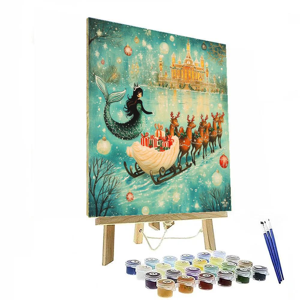 Gingerbread Lagoon Parade Number painting