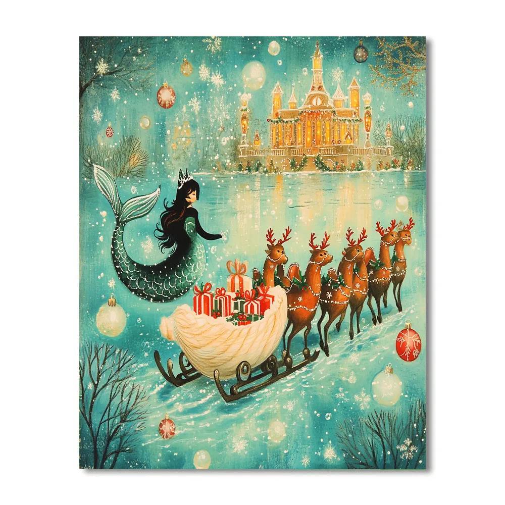 Gingerbread Lagoon Parade Number painting