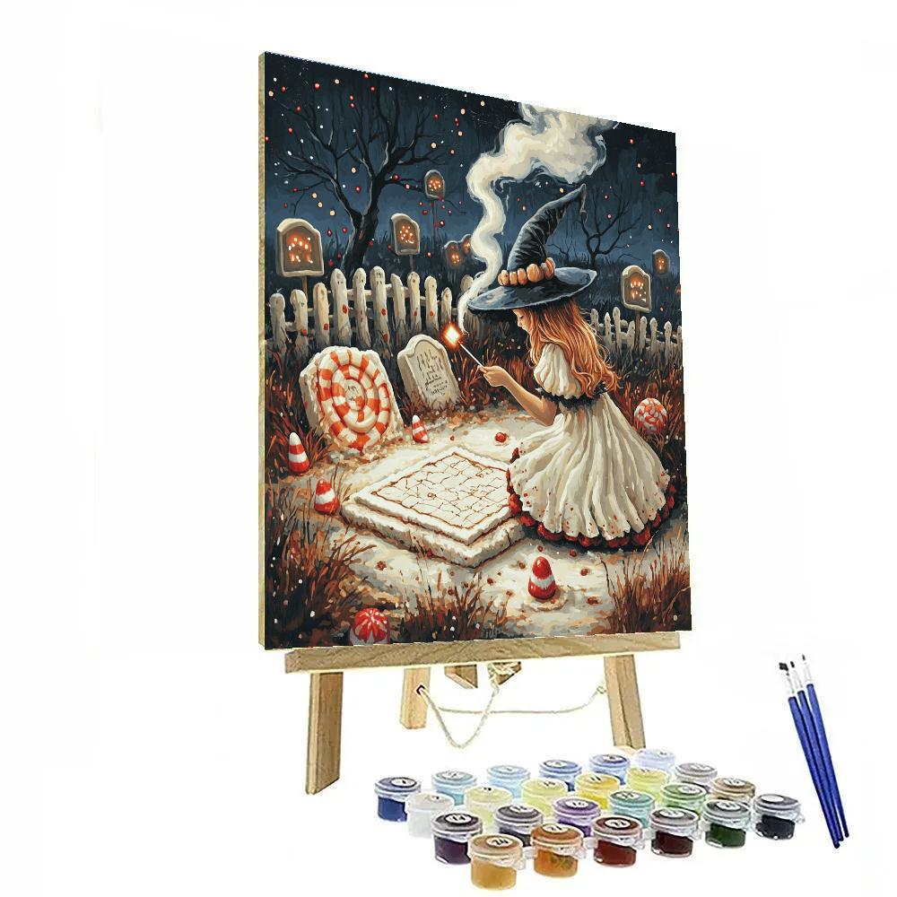 Marshmallow Cartography Spooky paint by number