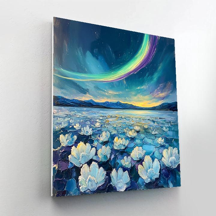 Edgar Degas Inspired Aurora Over Salt Crystals Paint by numbers art