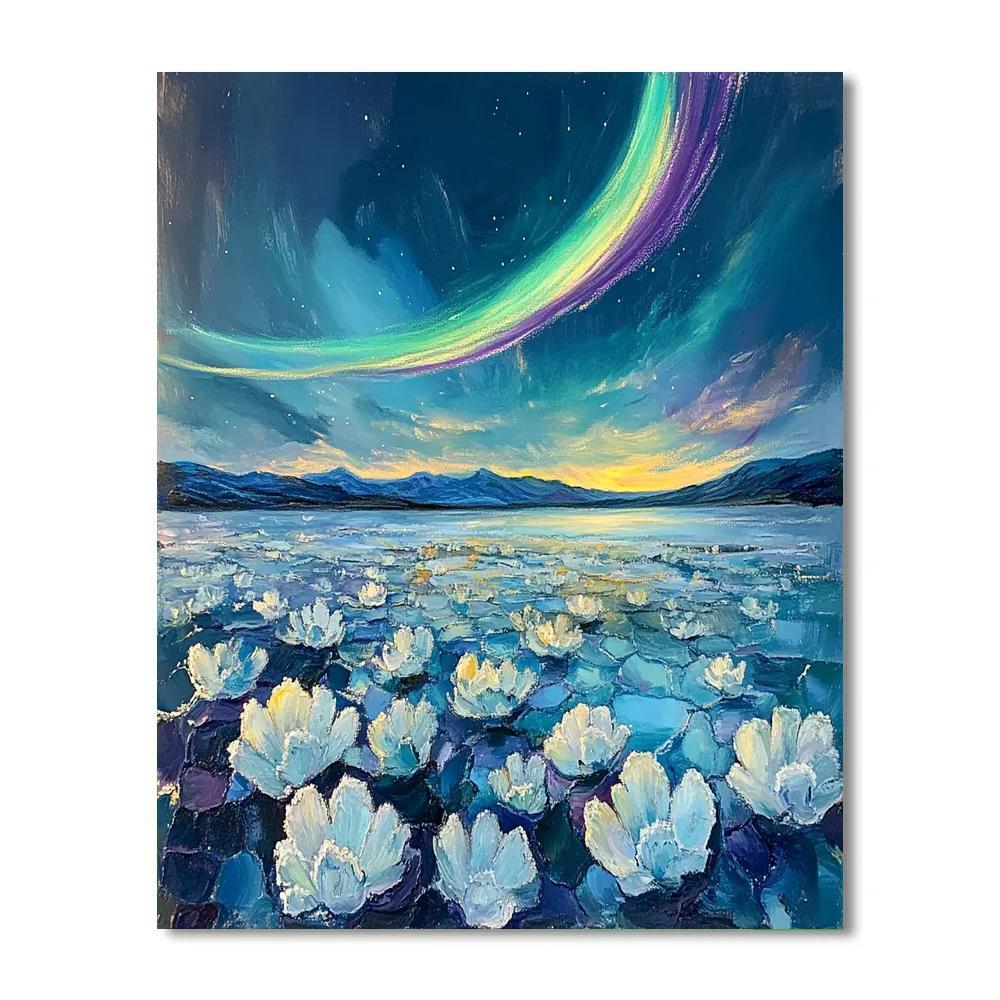 Edgar Degas Inspired Aurora Over Salt Crystals Paint by numbers art