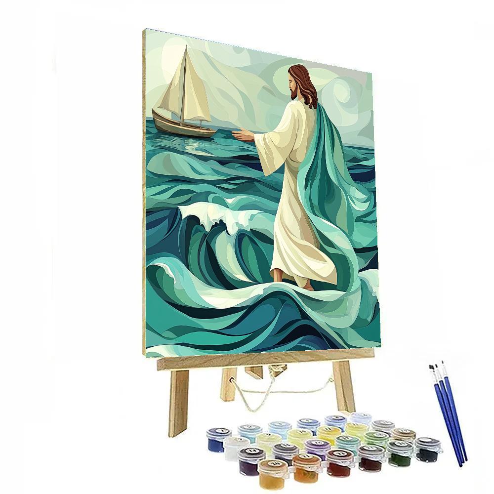 Walking On Water, Jesus Beyond The Breakers Numbered painting kits