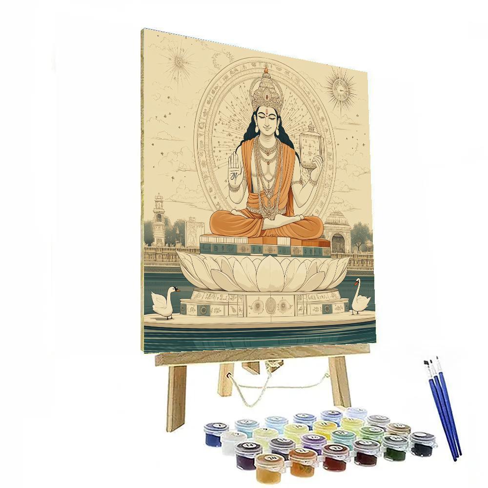 Brahma Lotus Observatory Painting by numbers kit