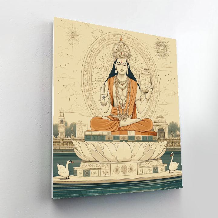 Brahma Lotus Observatory Painting by numbers kit