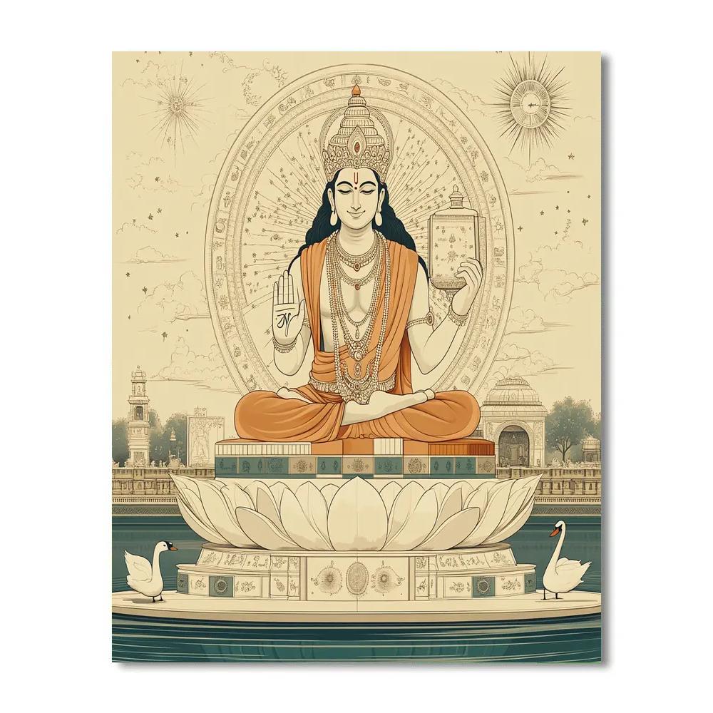 Brahma Lotus Observatory Painting by numbers kit