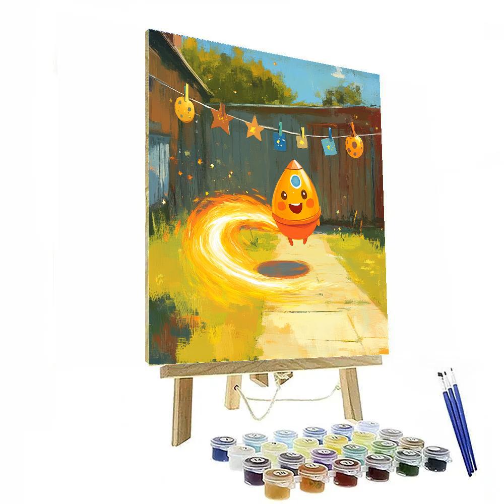 Hei Hei Rocket Feather Yard Dash Numbered painting kits