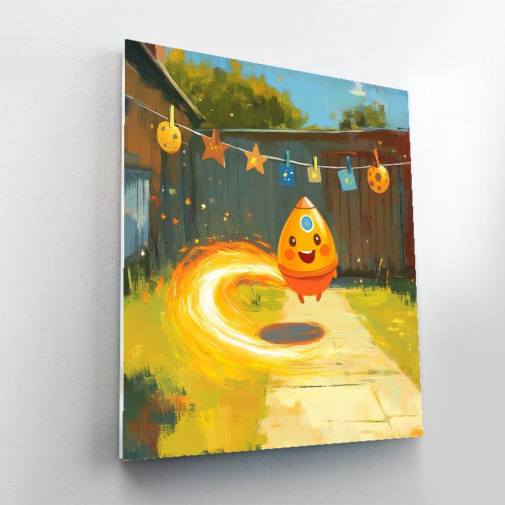 Hei Hei Rocket Feather Yard Dash Numbered painting kits