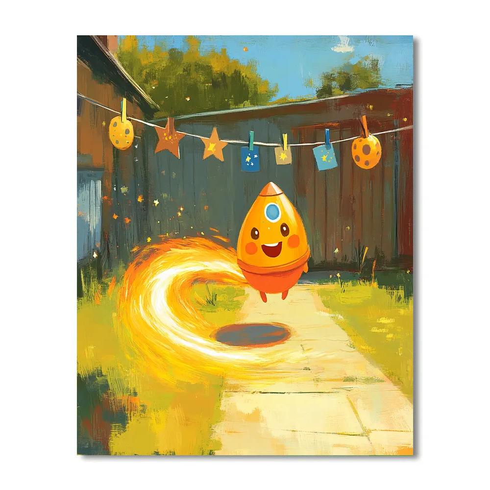 Hei Hei Rocket Feather Yard Dash Numbered painting kits