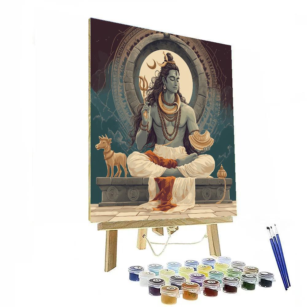 Shiva-Echo Temple Of The Silent Damru DIY paint by numbers